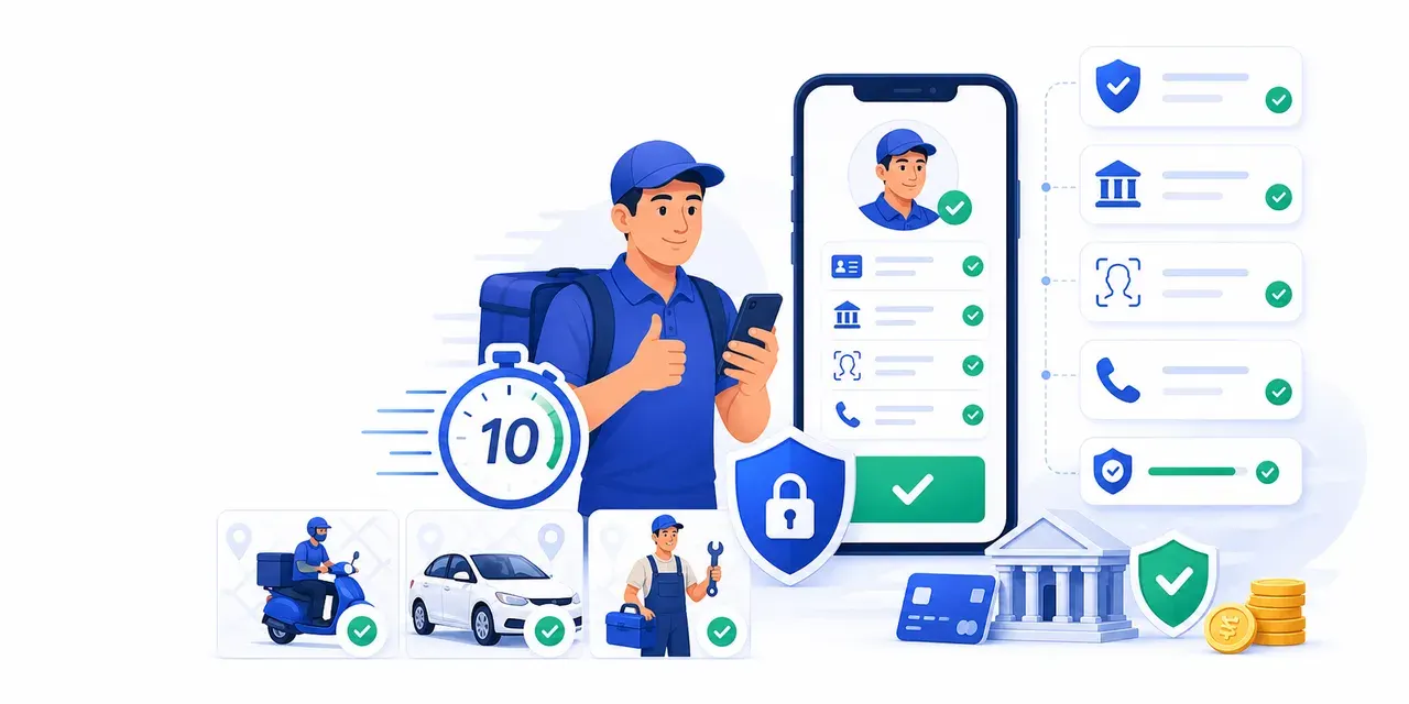 Gig worker verification workflow