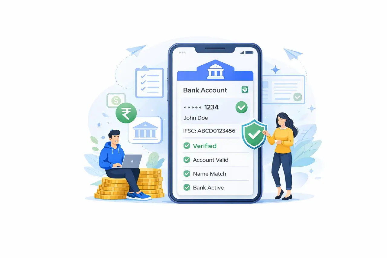 Bank Account Verification product interface