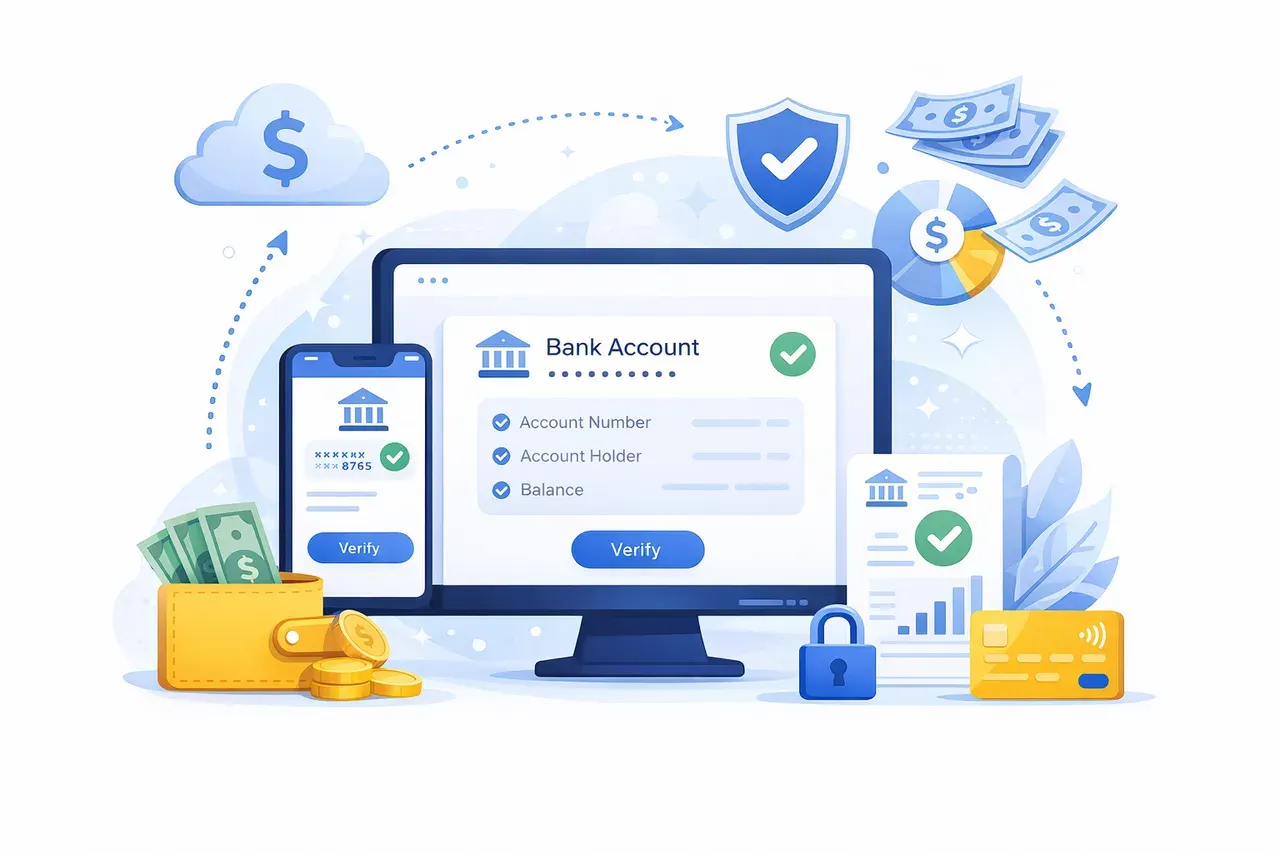 Bank Account Verification product interface
